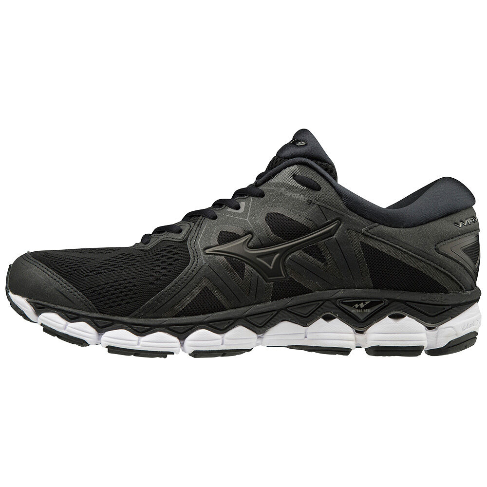 Mizuno Men's WAVE SKY 2 Running Shoes Black/Grey (J1GC180209-XTK)